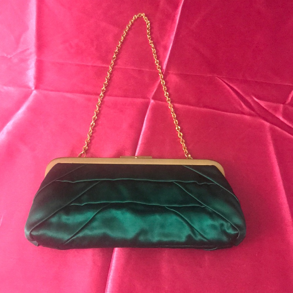 BCBG emerald green clutch!